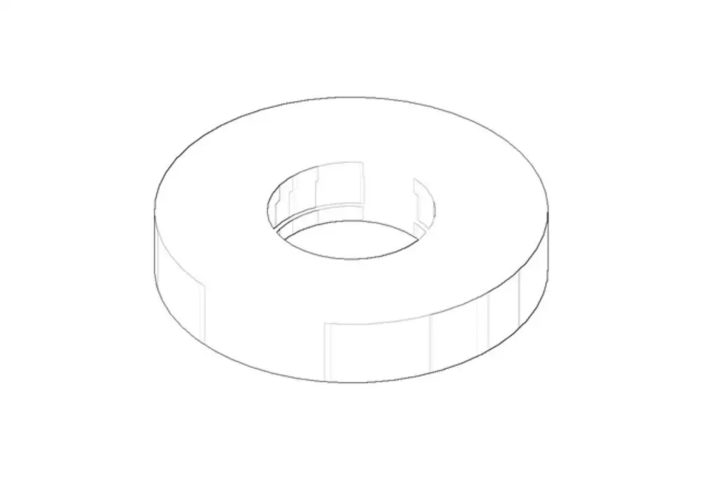DORNBRACHT Rosette ERSATZTEILE 082797504 D. 55 x 10 mm Messing gebürstet (23kt Gold), 082797504-28 Galeriebild 1